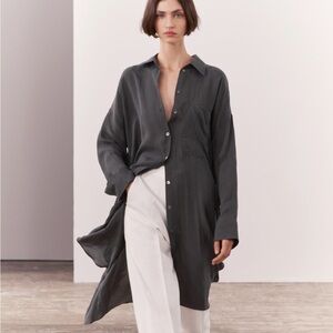 ZARA NWT ZW COLLECTION OVERSIZED FLUID BLOUSE